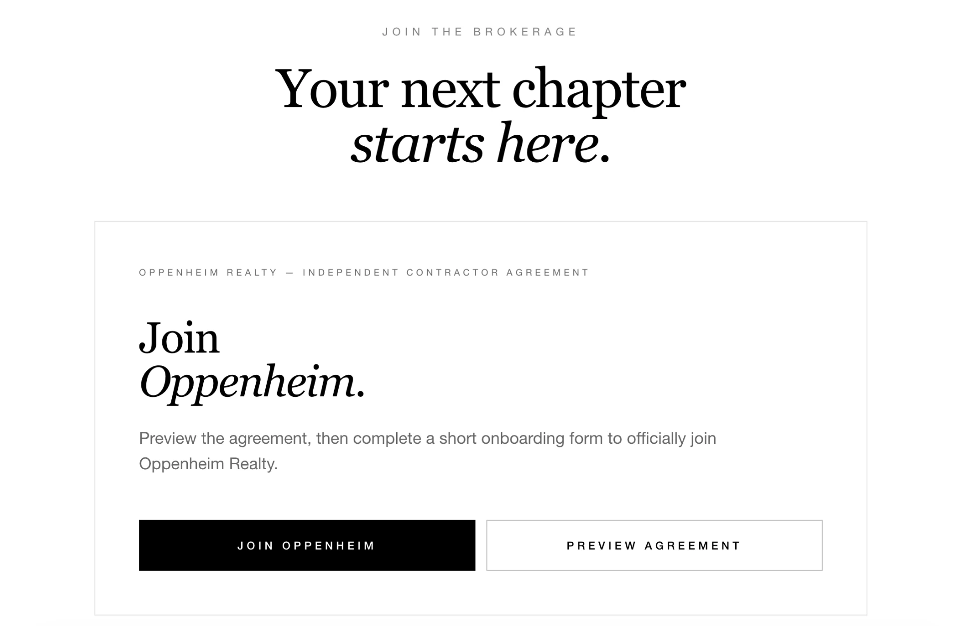 Agent joining from your recruiting site