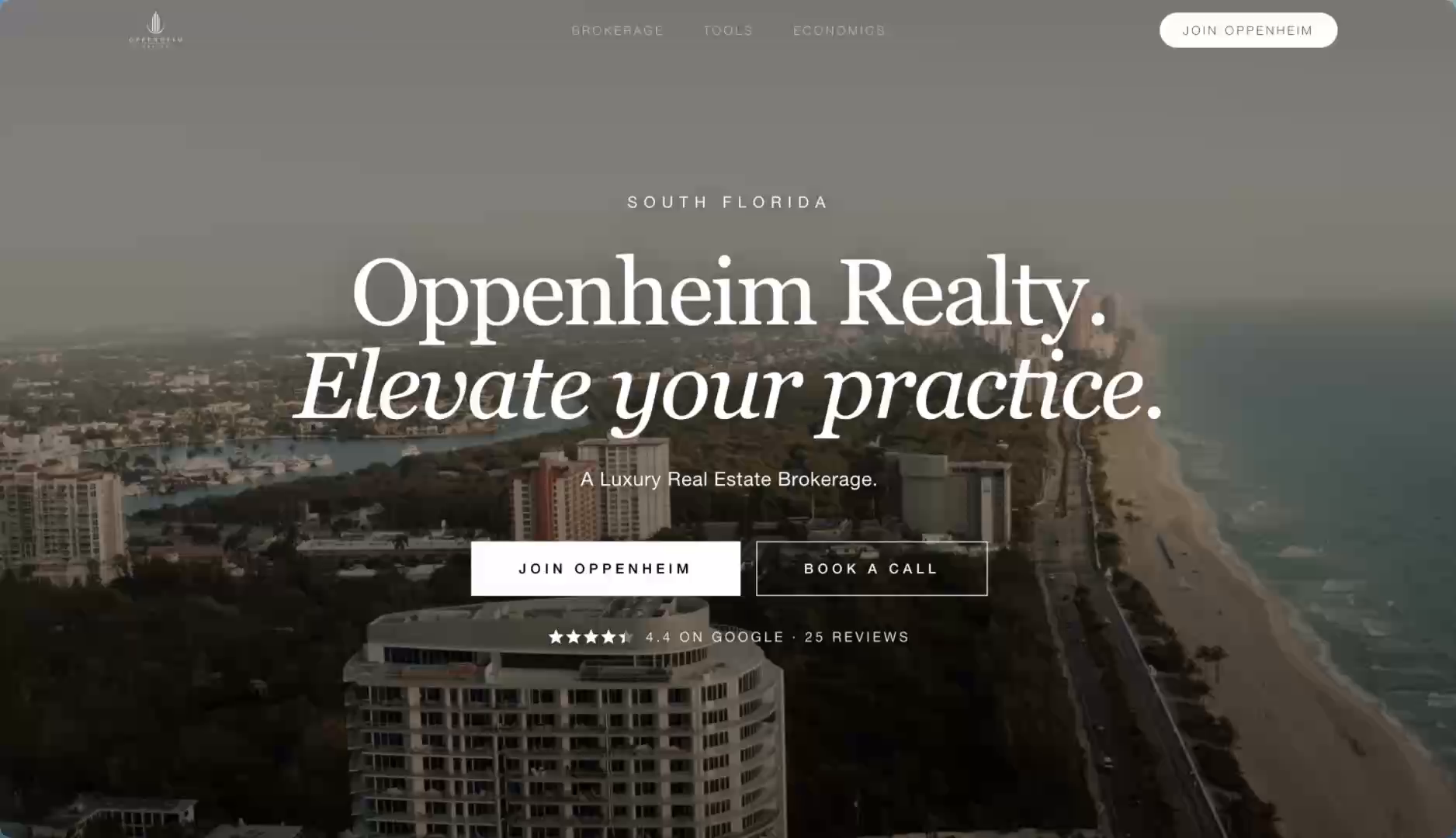 Recruiting website walkthrough showing the brokerage offer page